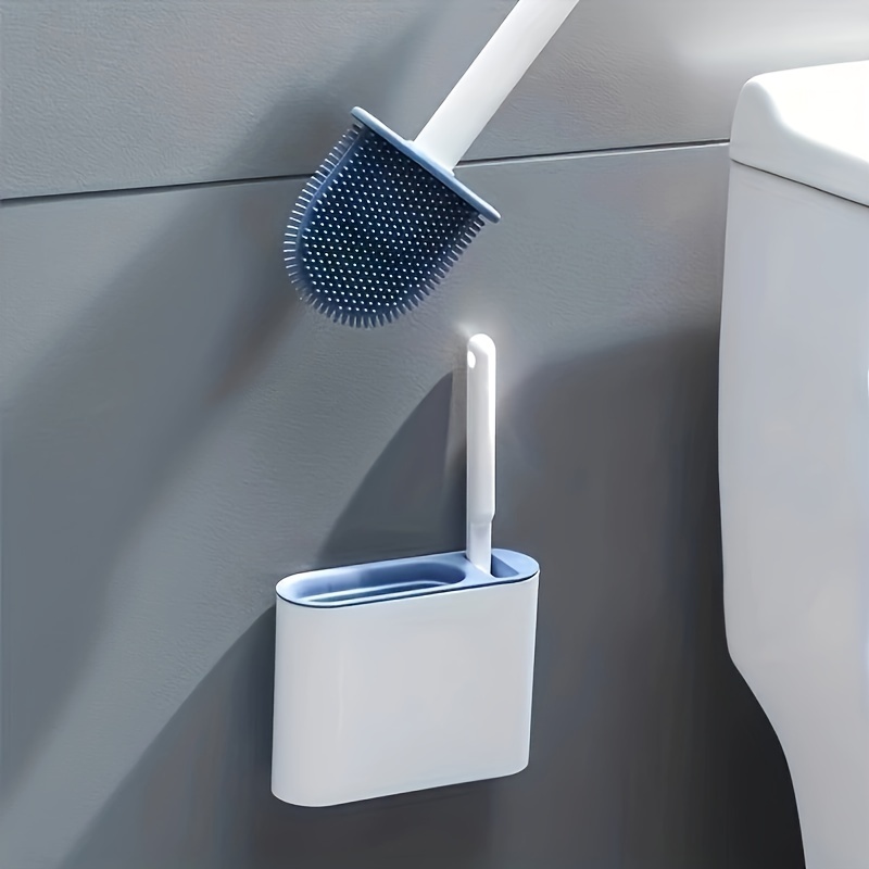 Silicone Toilet Brush and Holder Sets Cleaner Toilet Brushes with