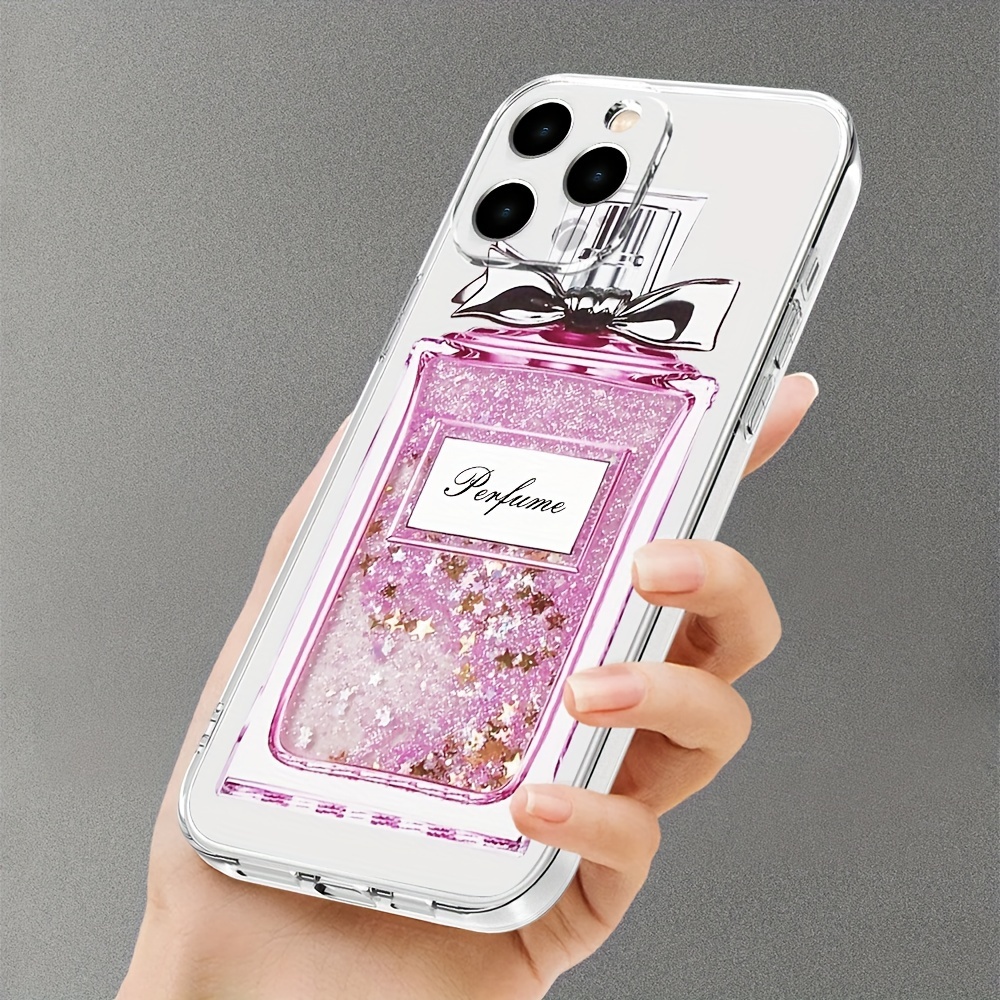 Sparkle And With This Quicksand Perfume Bottle Print Soft Tpu Transparent Phone  Case For Iphone 14/13/12/11 Series - Temu Ireland