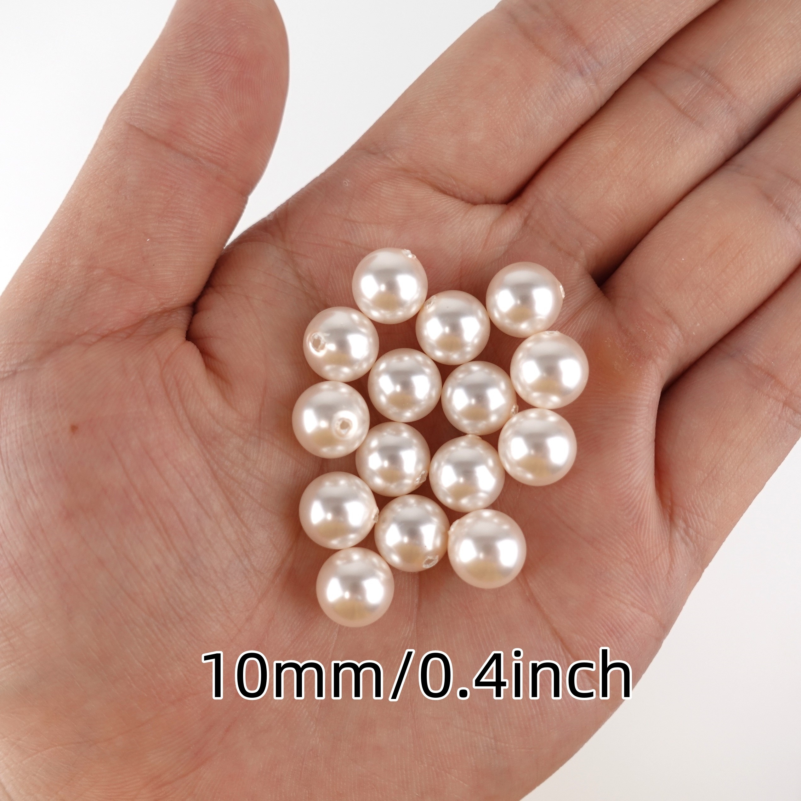 2mm-16mm Natural White Mother Of Pearl Shell Beads Round Loose Beads  Long-lasting Color Pearl Beads For Jewelry Making Bracelets Necklaces  Earrings Cr