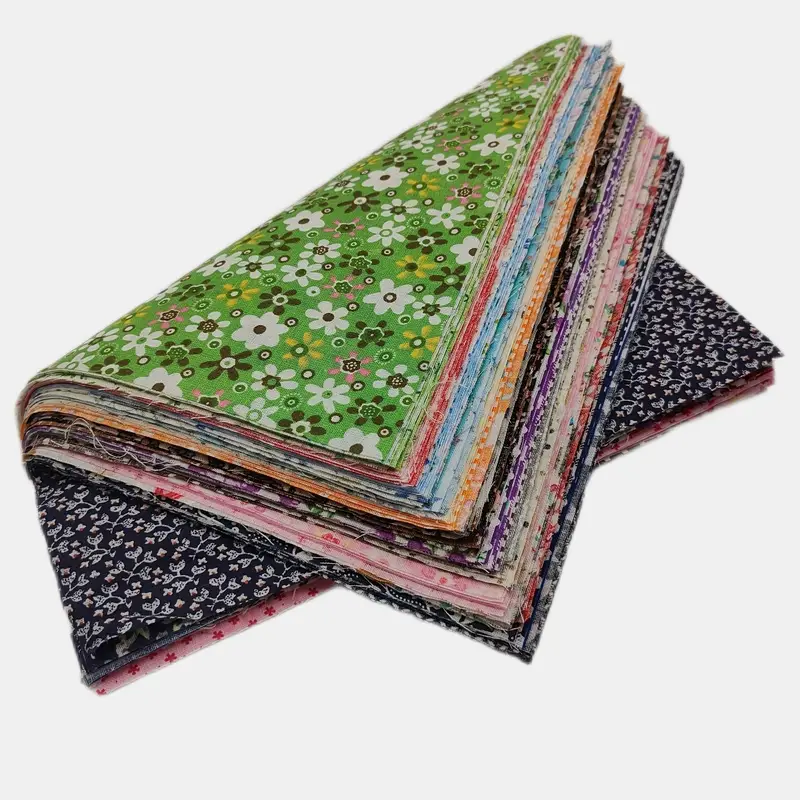 Squares Cotton Handmade Patchwork Fabric Flowers Precut - Temu