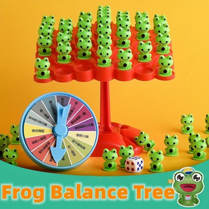 Frog Balance Game Toys,Two-Player Balance Game Tree Parent-Child  Interactive Family Tabletop Puzzle Game Montessori Toy,Birthday Christmas  Bulk Frogs