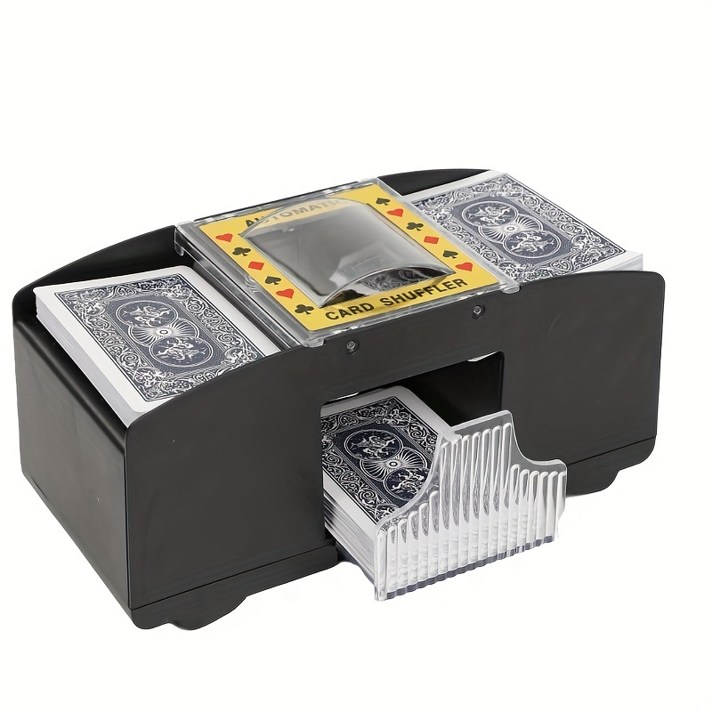 Fyydes AutomaticCard Shuffler, accessoire d'outil de mélangeur de cartes  électrique automatique à 2 étages pour personnes âgées, batteur de cartes  électrique 