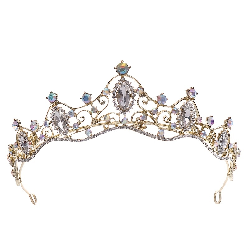 Diadema corona dorada glitter