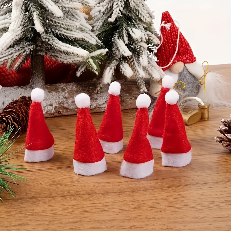 20pcs Xmas Decoration Favors Christmas Hat Party Hats Snowman Hats For  Crafts