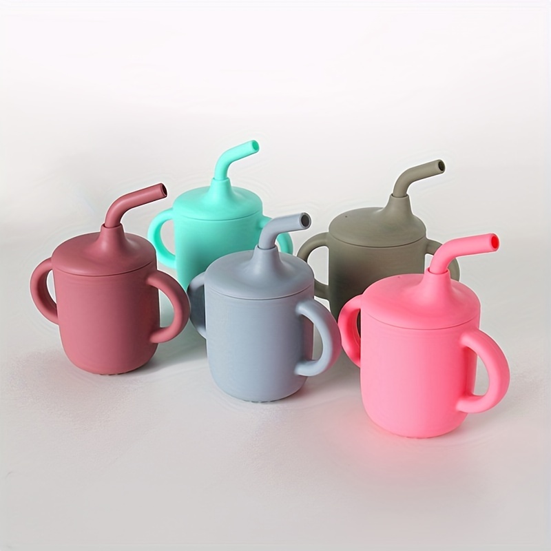 Silicone Training Cup With Straw Non Slip Handles NO BPA