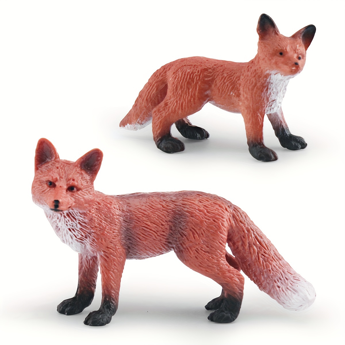 Simulation Wild Animal Model Red Fox Red Fox Static Solid - Temu