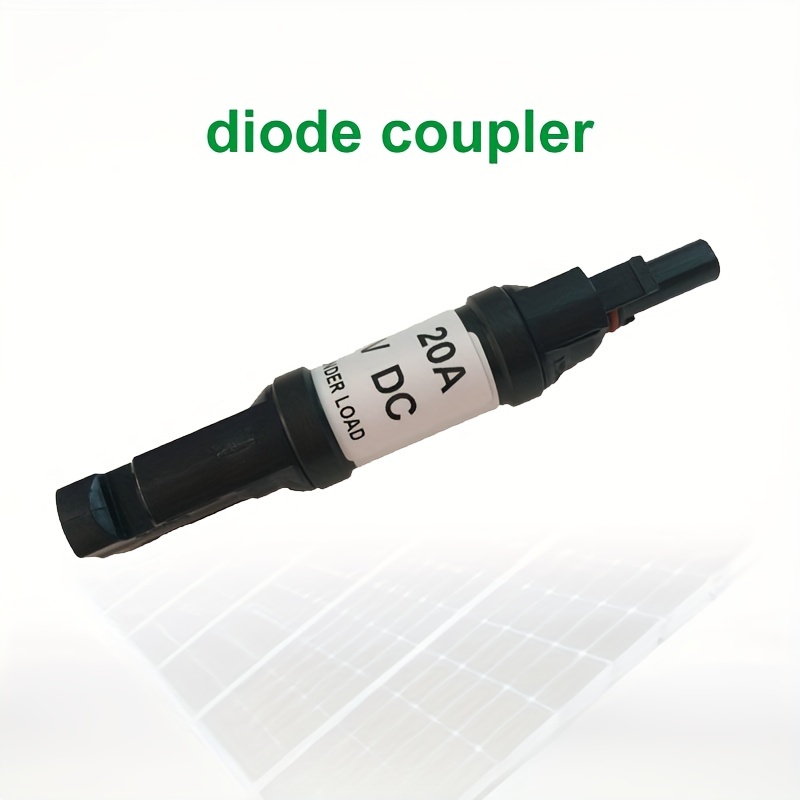 3pcs pv solar panel connector male female 30a built in diode inline 10a fuse solar wire connectors 20a waterproof anti backflow