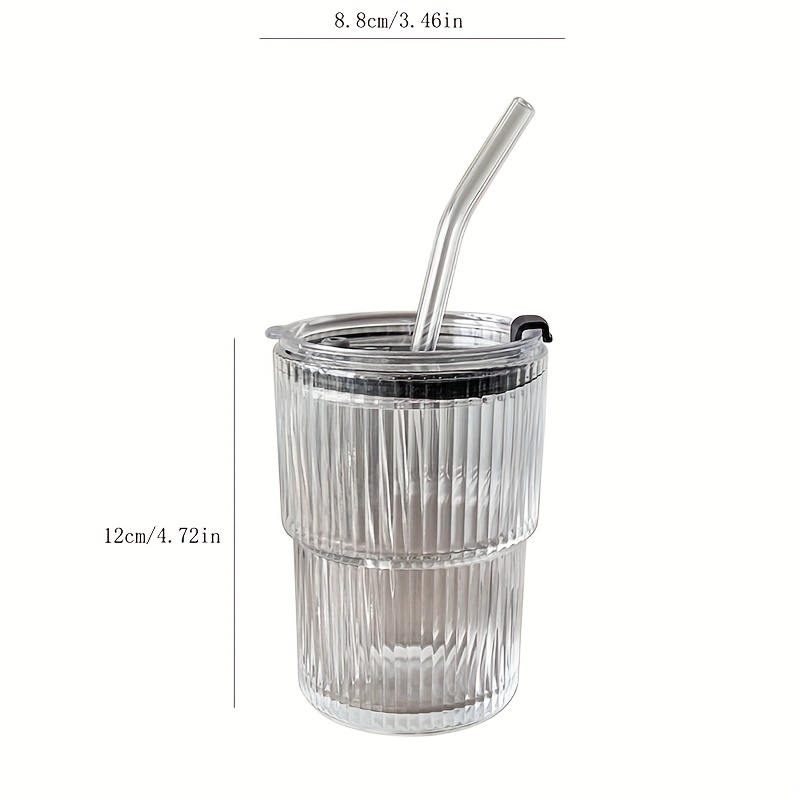 Cute Vertical Bamboo Cup For Milk, Coffee, And Water - High-value Glass  Tumbler For Home And Office Use - Aesthetic And Durable Drinkware For  Summer And Winter - Temu