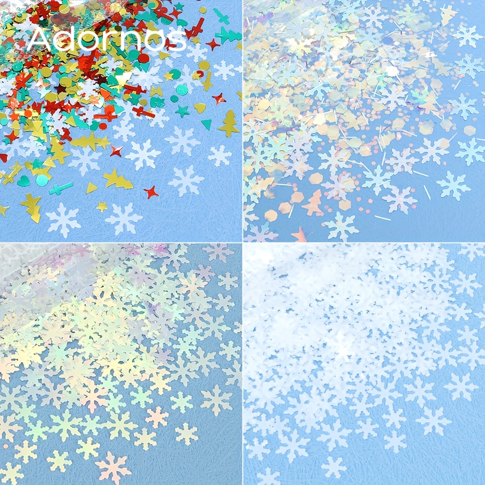 Christmas Sequins Resin Filling Epoxy Resin Mold Winter Snowflake Star  Flake Decoration Resin Fillers Diy Crafts Jewelry Making