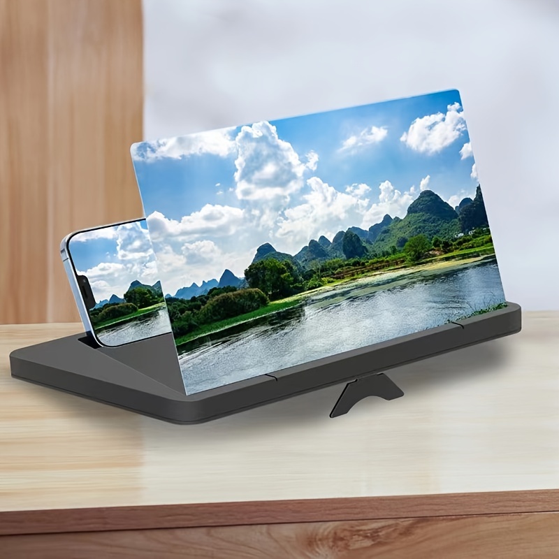 Lupa de pantalla de 16 pulgadas para teléfono inteligente - Proyector de  aumento de pantalla de teléfono móvil HD 3D para películas, videos y  juegos