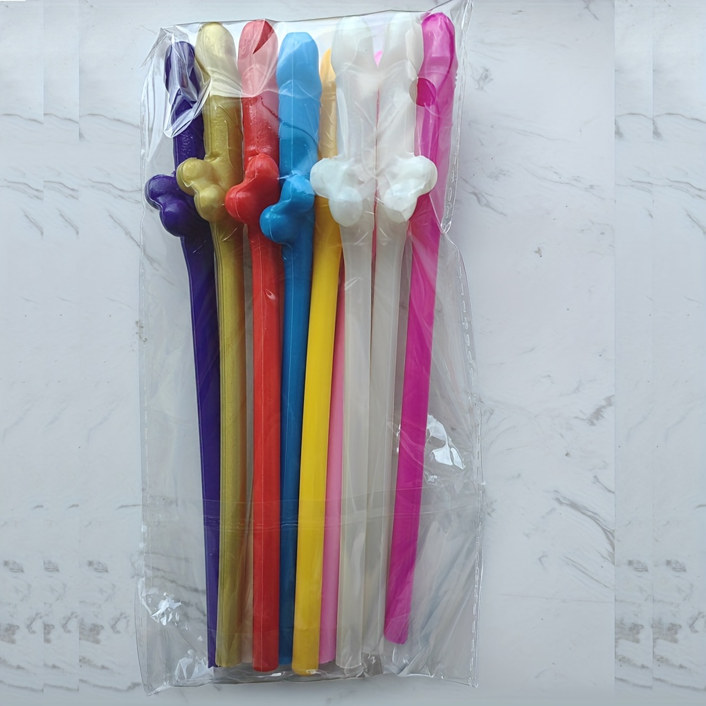 Bachelorette Party Penis Straws Novelty Nude Dick Drink - Temu