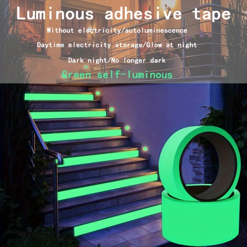 1 Pieza Cinta Adhesiva Autoadhesiva Fluorescente Luminosa Luminiscente  Antideslizante Autoadhesiva De Pvc Que Brilla En La Oscuridad Para  Advertencias, Moda de Mujer