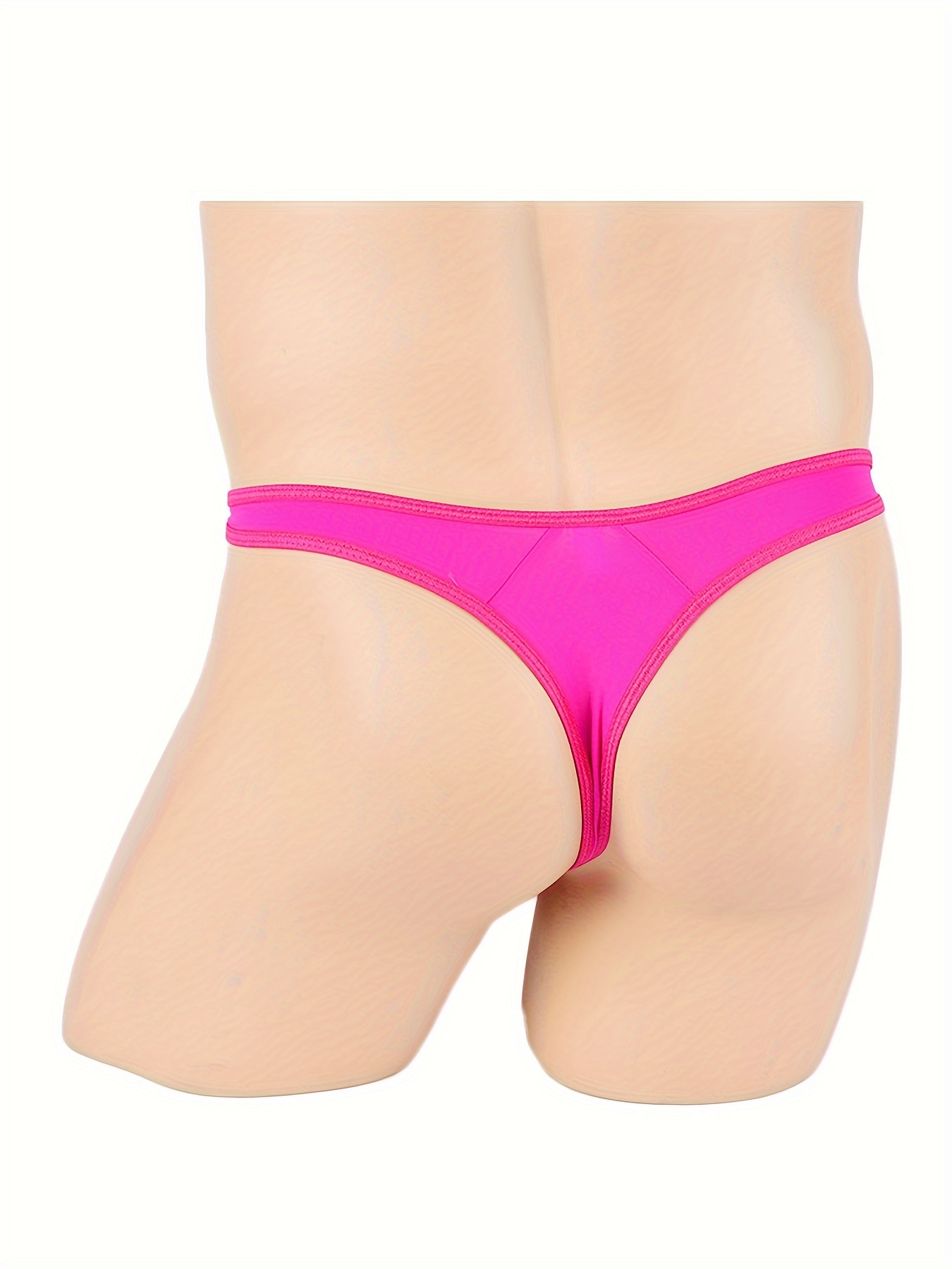 Mens Lingerie See Through Mesh Bulge Pouch Bikini G-String Thong