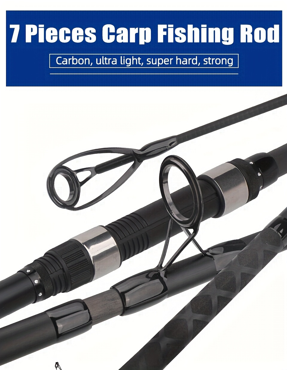 Lightweight Carp Fishing Rod 7 Sections Carbon Fiber Fishing - Temu