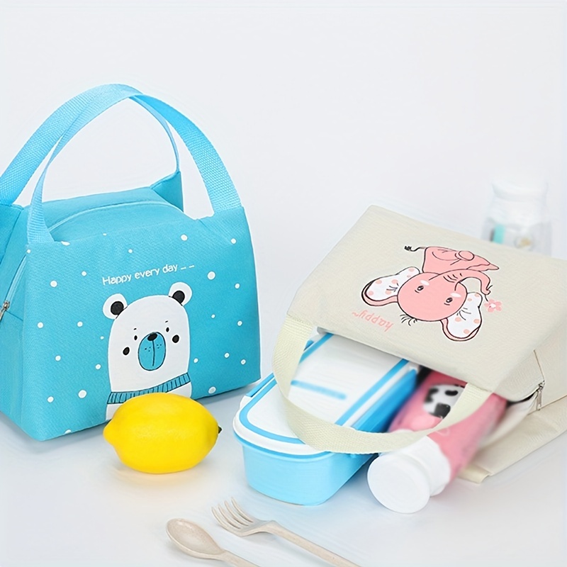 Cartoon Dinosaur Lunch Box Bag, Cute Bento Box Bag, Waterproof