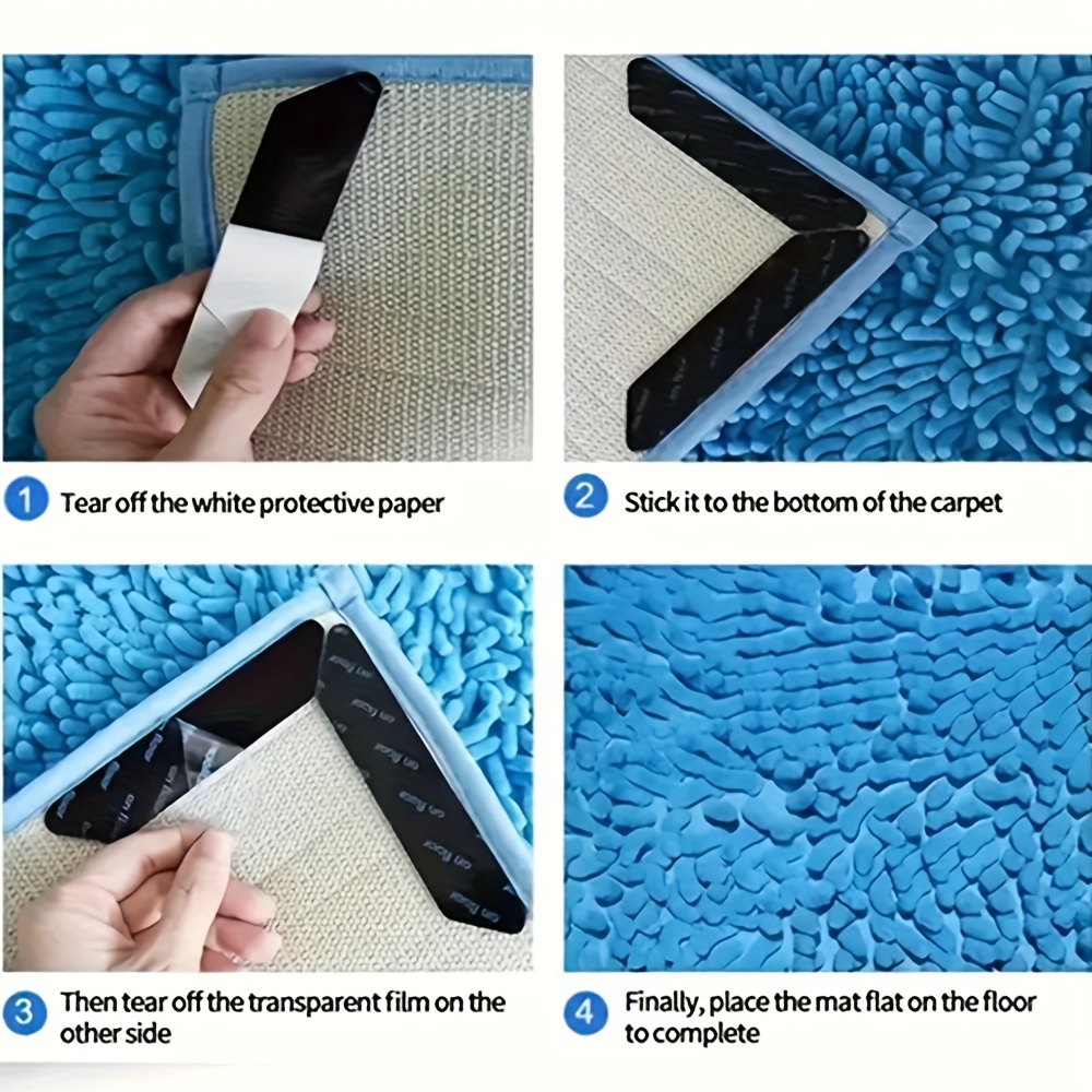 Reusable Carpet Stickers Non slip Washable Rug Stickers - Temu