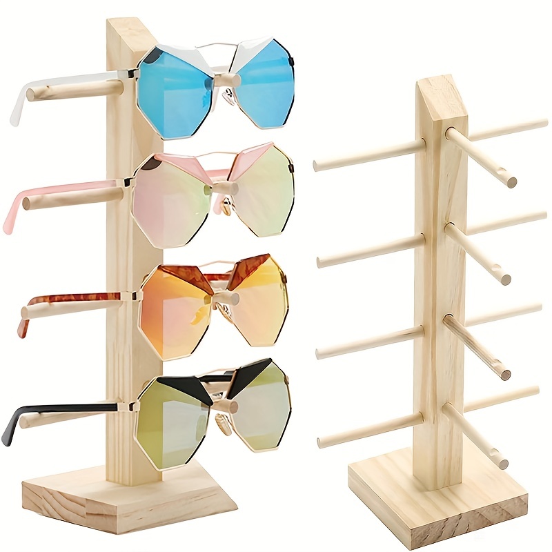 Wooden 4 Layer Display Stand for Glasses