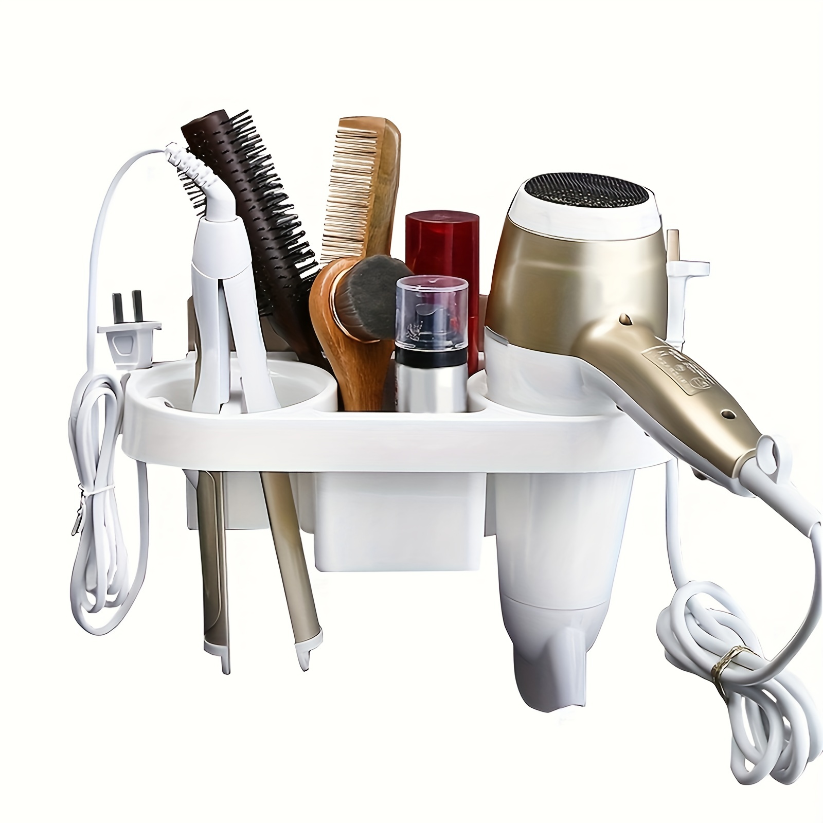 Hair Dryer Holder, Wall Mounted Hair Dryer Storage Rack, Bathroom