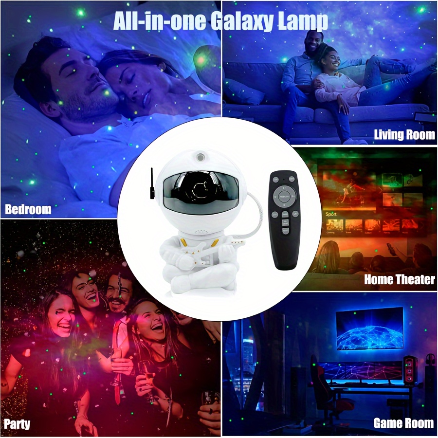 1pc Astronaut Star Projector Milky Way Projector Light, Remote Control  Spaceman Night Light With Timer, For Gaming Room, Home Theater, Halloween,  Adul