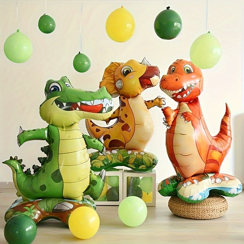 1 globo metálico de 50 pulgadas, globo de dinosaurio, globo de decoración  de fiesta de globo de película de aluminio de dibujos animados lindo para Ba