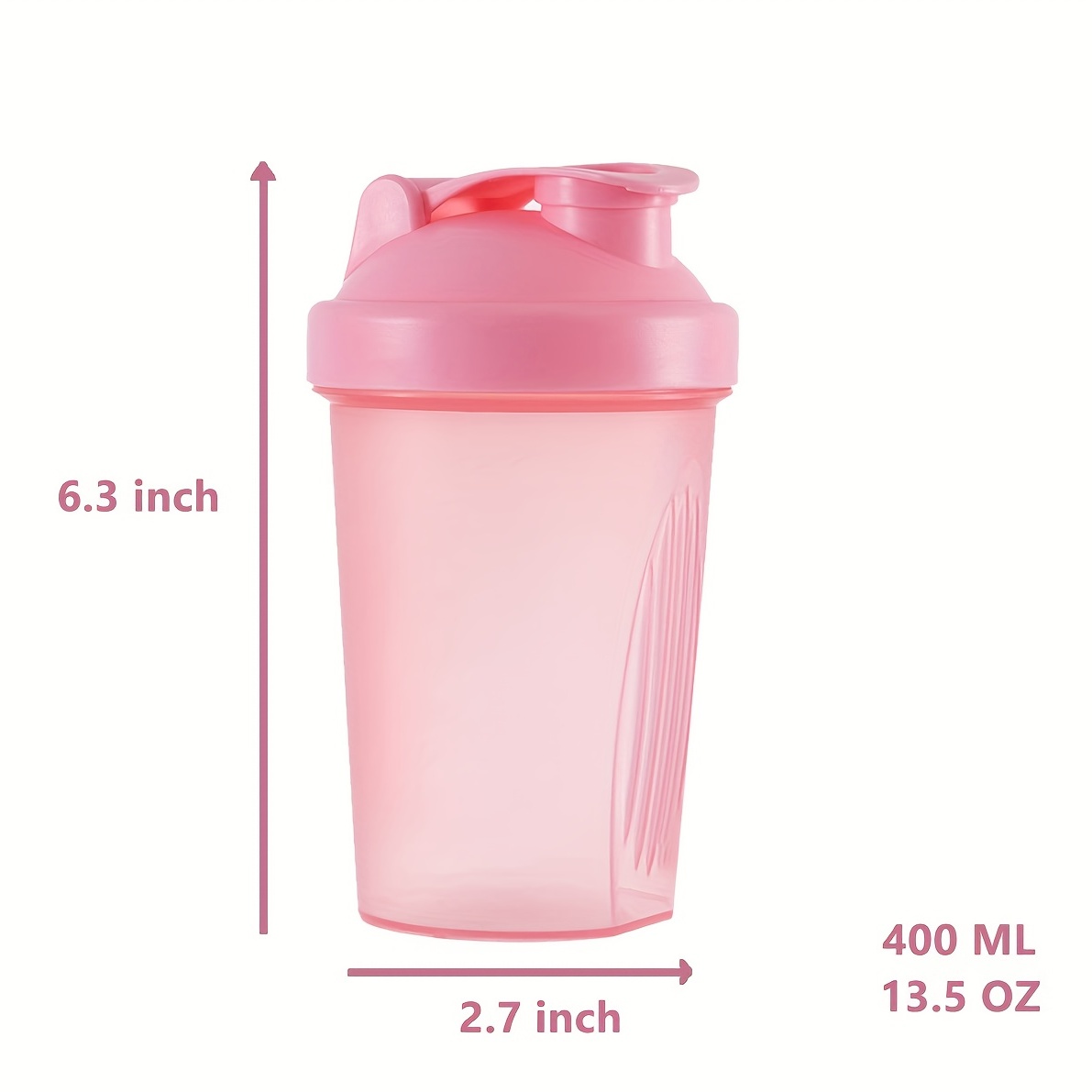 13.5-ounce Protein Shaker Bottle With Whisk Balls - Perfect For Workout  Supplements, Sports, Gym, And Fitness - Summer Drinkware - Temu