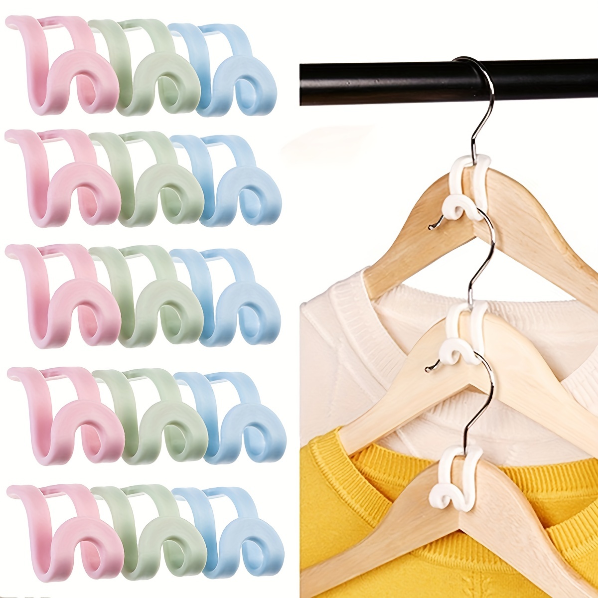 Heavy Duty Clothes Hanger Connector Hooks Maximize Your - Temu