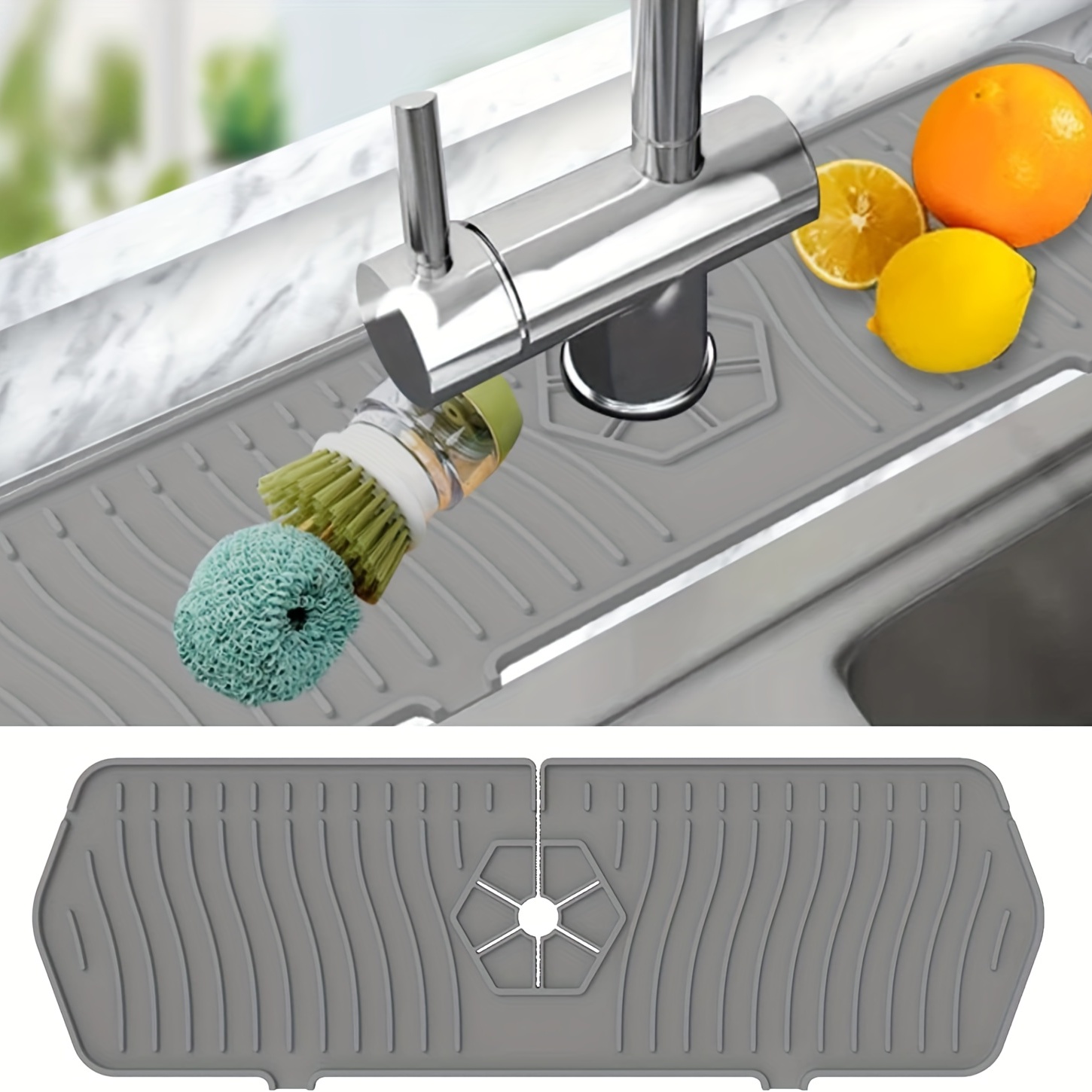 24 inch Faucet Sink Splash Guard Mat,Silicone Kitchen Faucet Mat,Faucet  Drying Mat, Silicone Sink Faucet Mat Splash Guard, Silicone Faucet Water