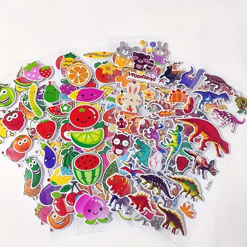Children's Stickers Paper 3d Shiny Shake Stickers - Temu