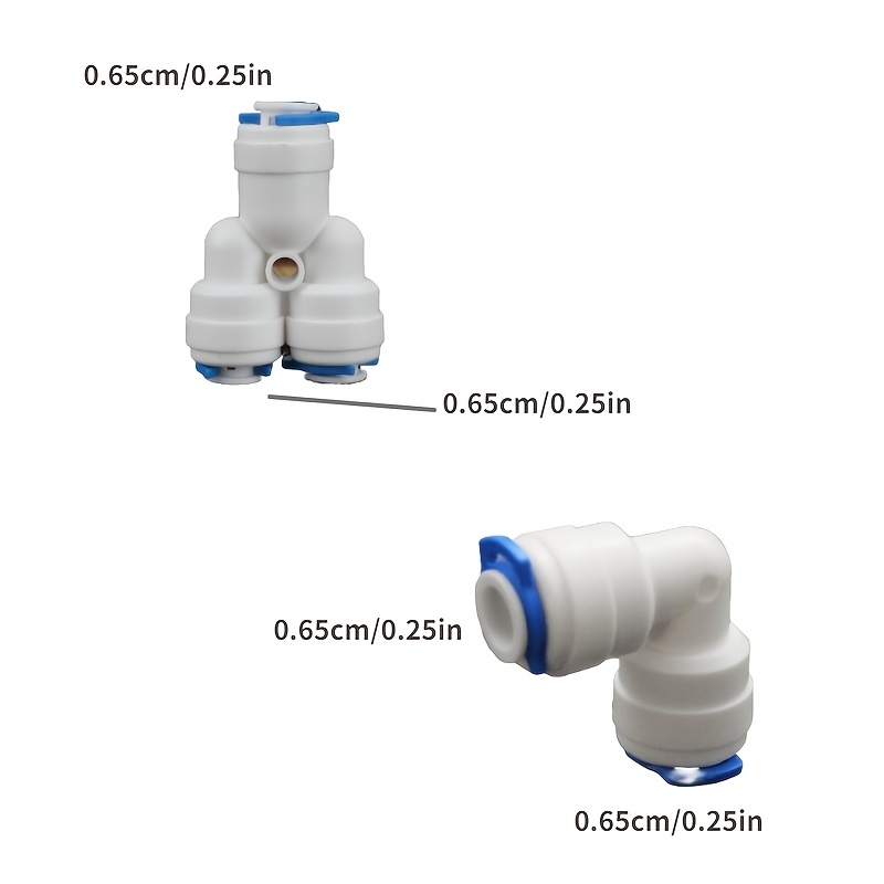 5 Pezzi Accoppiamento Rapido A Osmosi Inversa 1/4 Connessione Tubo Tee Y  Connettore 2 Vie Gomito Uguale Ro Acqua Raccordo In Plastica Per Tubi -  Industria E Commercio - Temu Switzerland