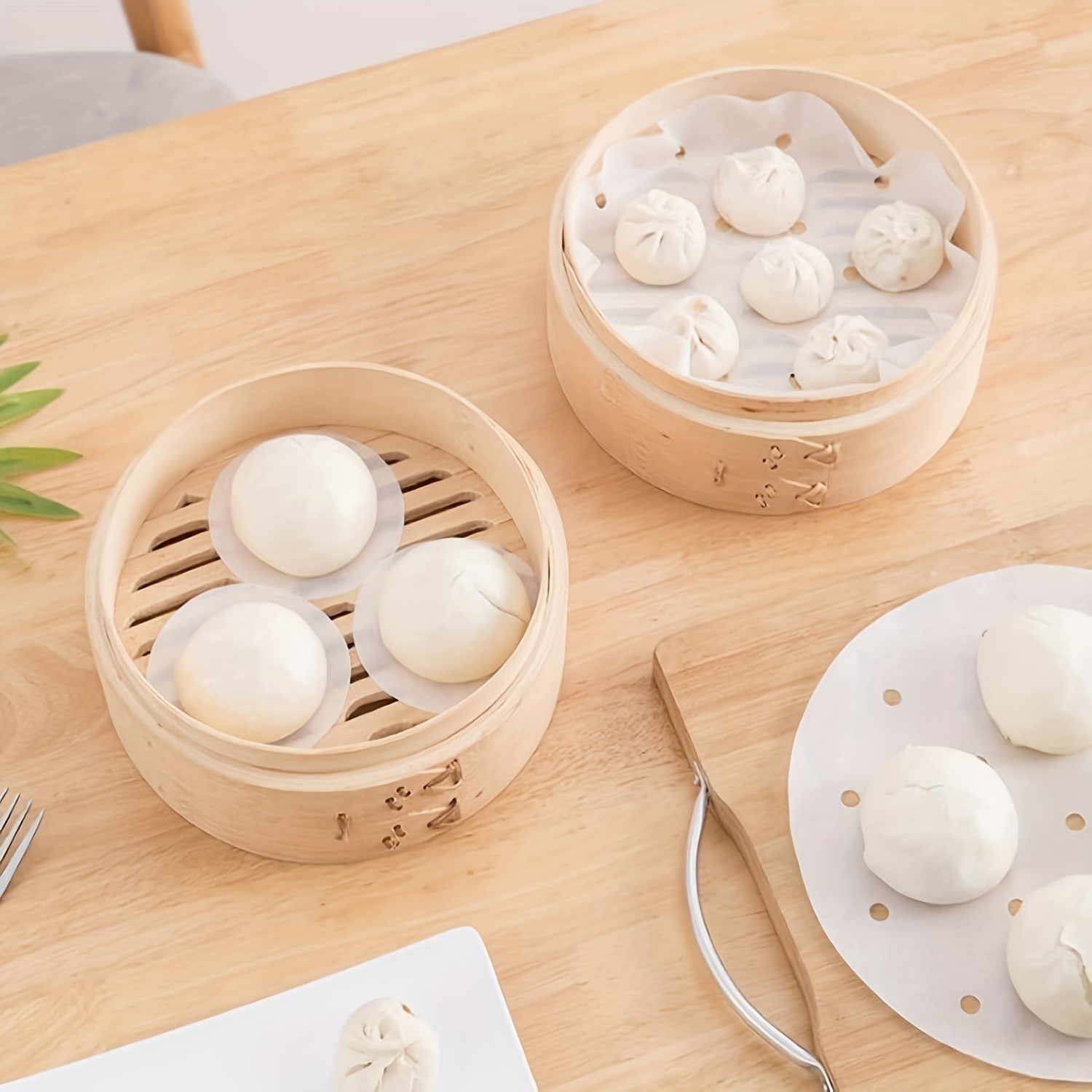 Bamboo Steamer Liners, Round Air Fryer Liners Parchment Paper Sheets, Small  Non-stick Steam Paper For Steamed Buns Dumplings - Temu