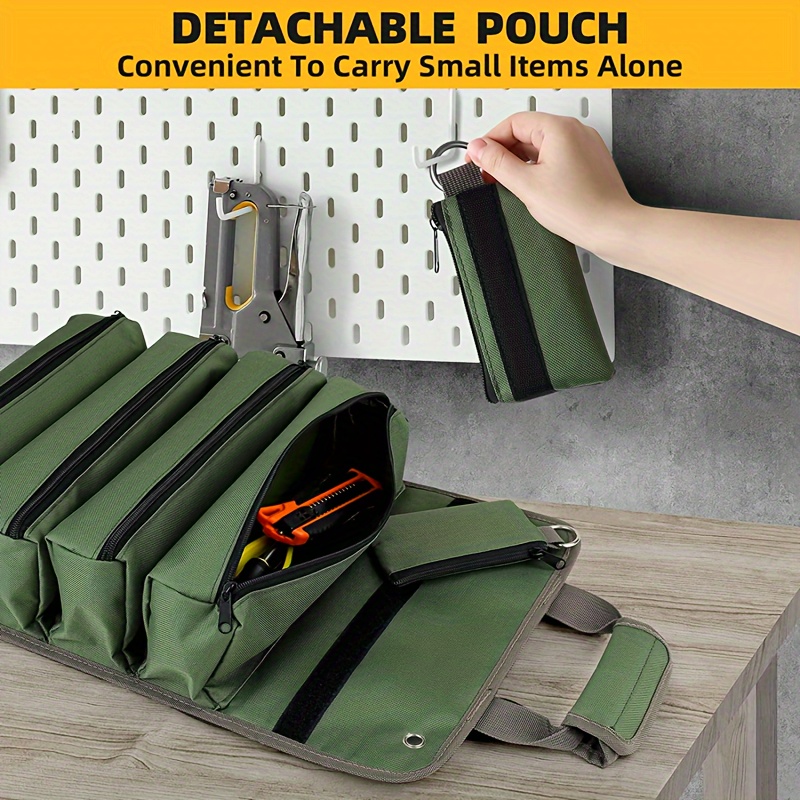 MultiPurpose Roll Up Tool Bag with Multiple Pockets for Versatile Tools