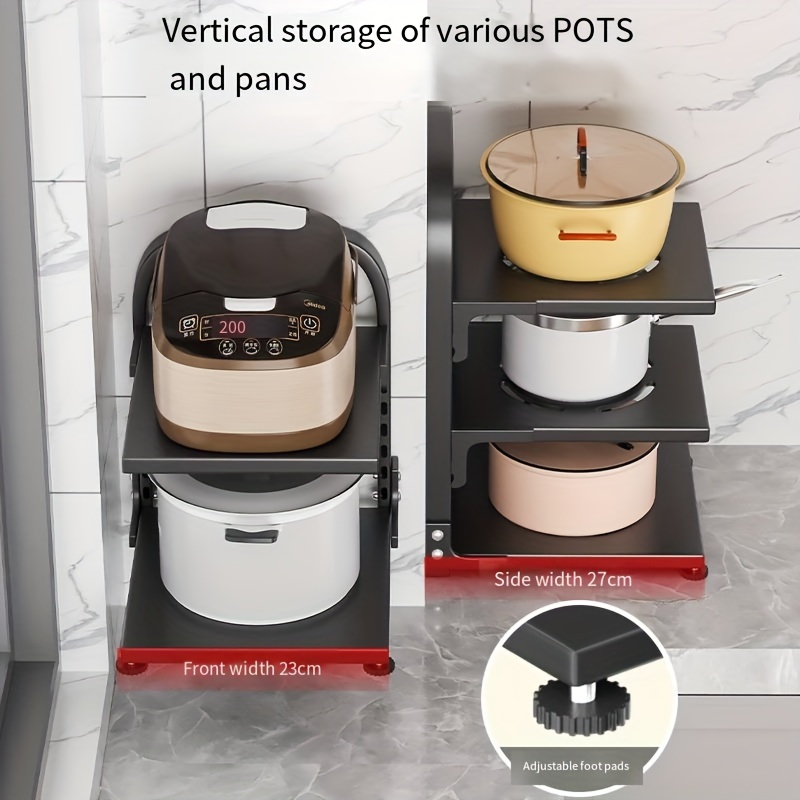 2/3/4 tiers Pot Pan Organizer Rack Wall mounted Temu Australia