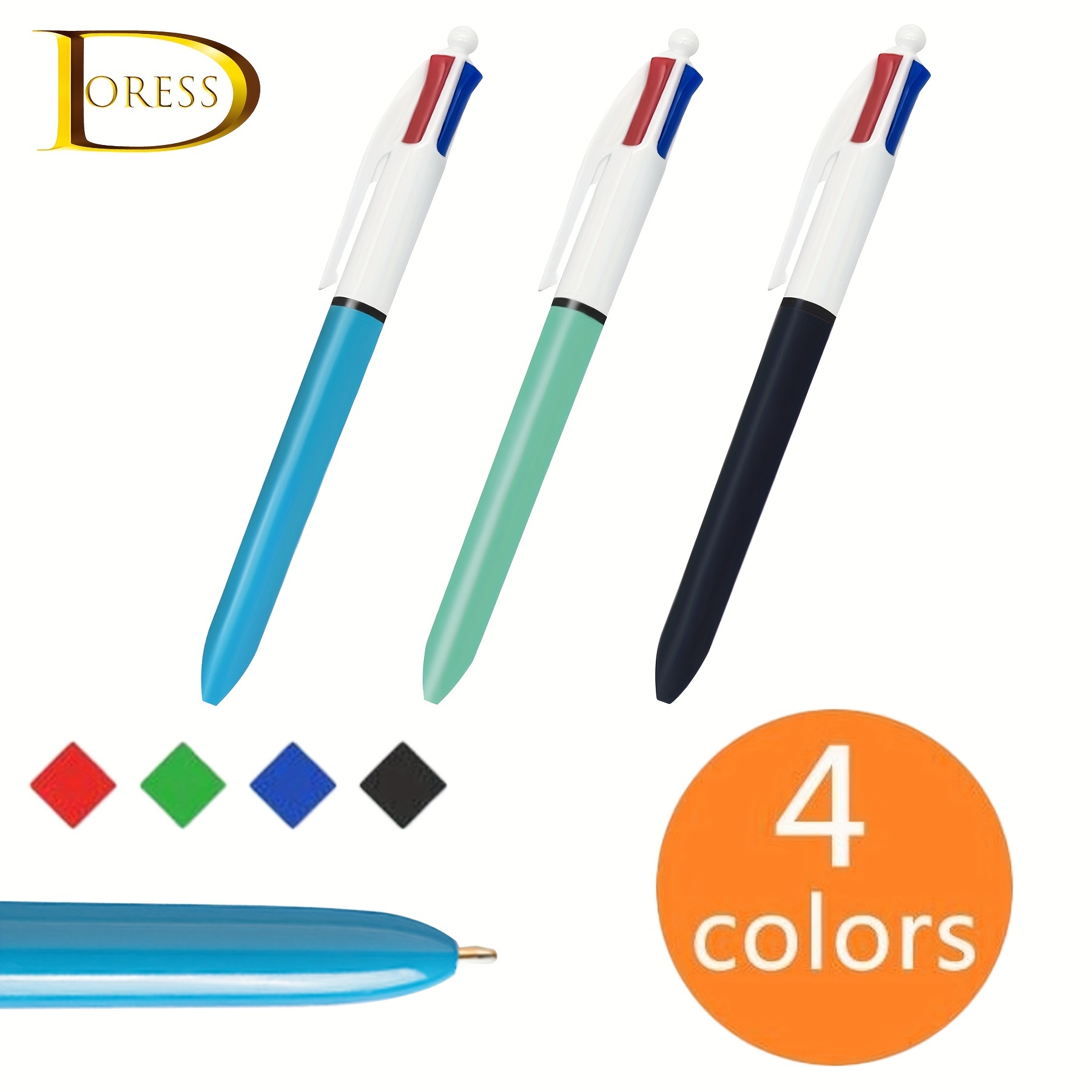 BIC® 4 couleurs Mini Stylo bille rétractable pointe moyenne 1 mm