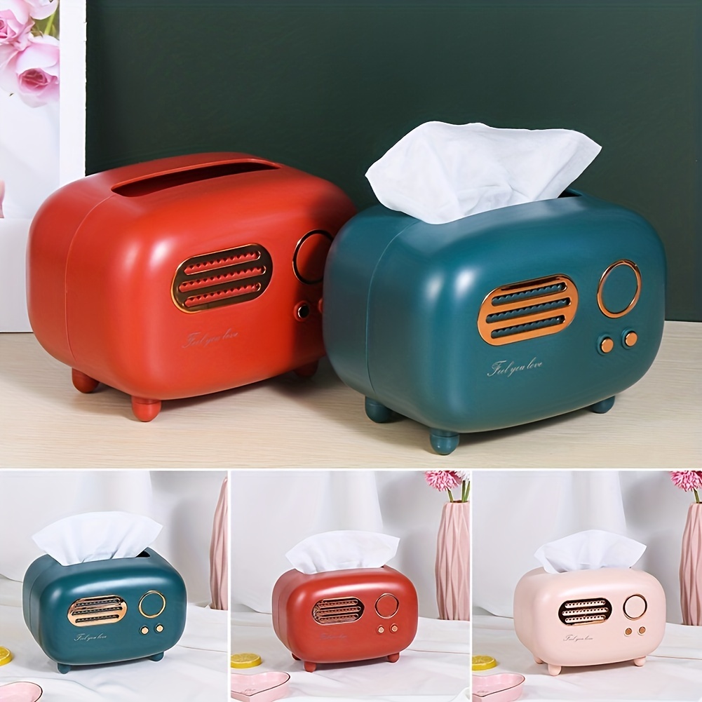 Desktop Tissue Box Pumping Paper Storage Holder Plastic - Temu