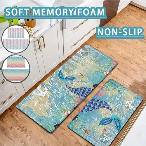 Non Slip Doormat Home Bathroom Rug Floor Mat Washable Sea - Temu