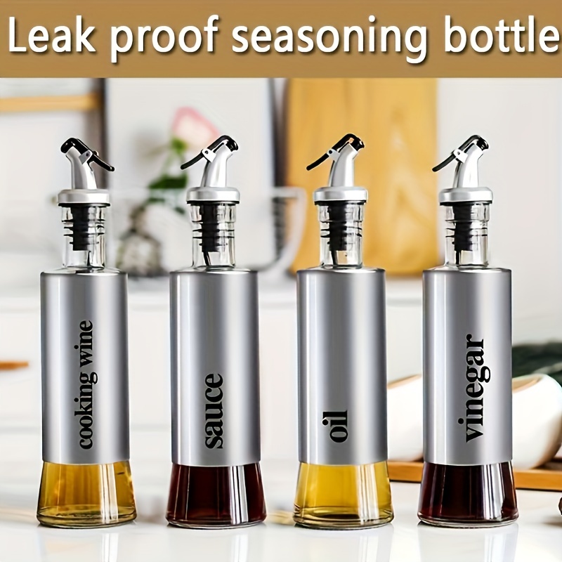 Botella de Spray de aceite de 250ml, dispensadores de aceite de cocina de  vidrio de alto