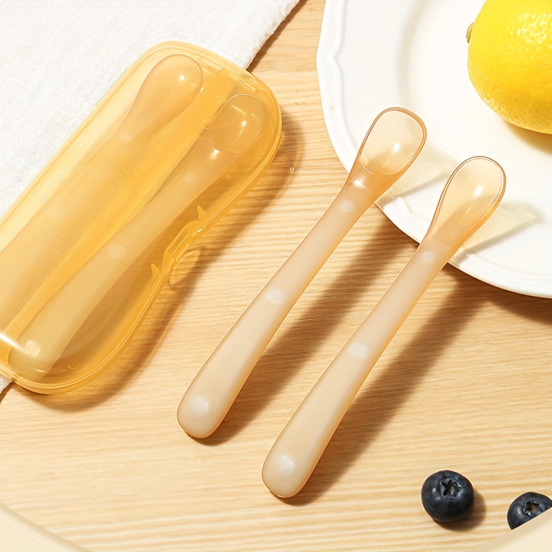 Feeding Spoon Set with Soft Silicone