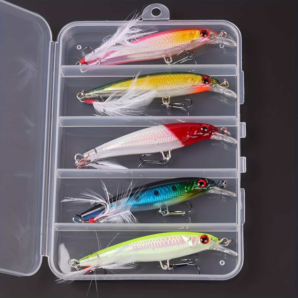  Topwater Bass Fishing Lures Set,Plopping Minnow Lure with  Floating Rotating Tail Freshwater Artificial Hard Baits Swimbait Slow  Sinking Lures for Trout Pike Walleye : Sports & Outdoors