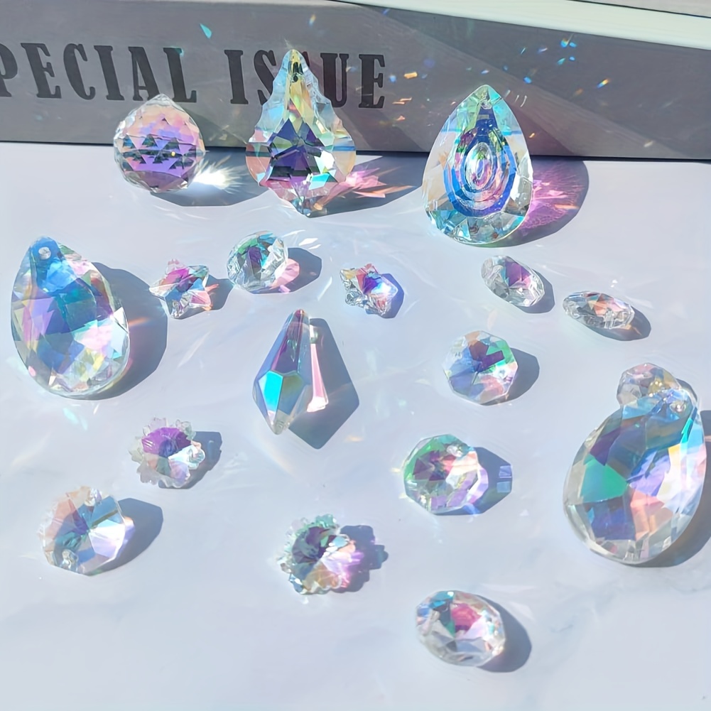 Handmade Silver Crystal Sun Catcher Crystal Beads Pendants - Temu