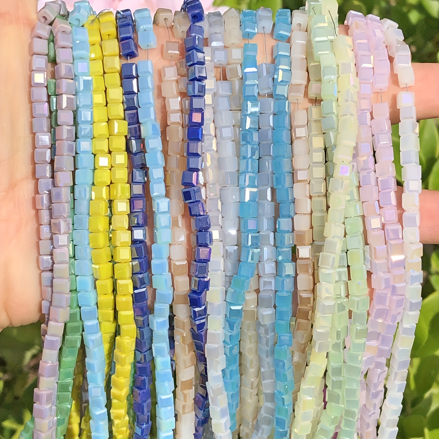 Faceted Wheel Ab Candy colored Austrian Crystal Glass Beads - Temu