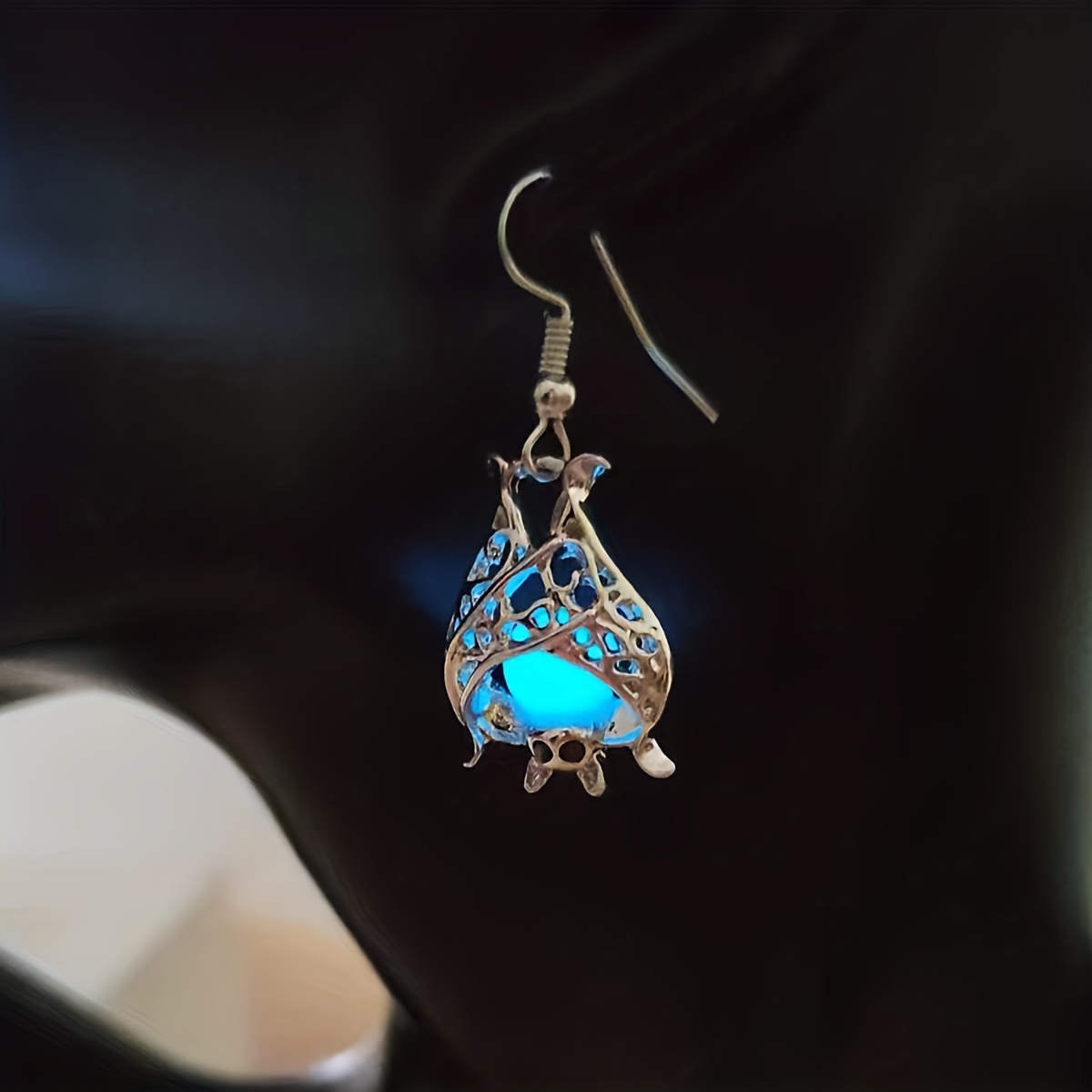 Hollow Luminous Bat Drop Earrings