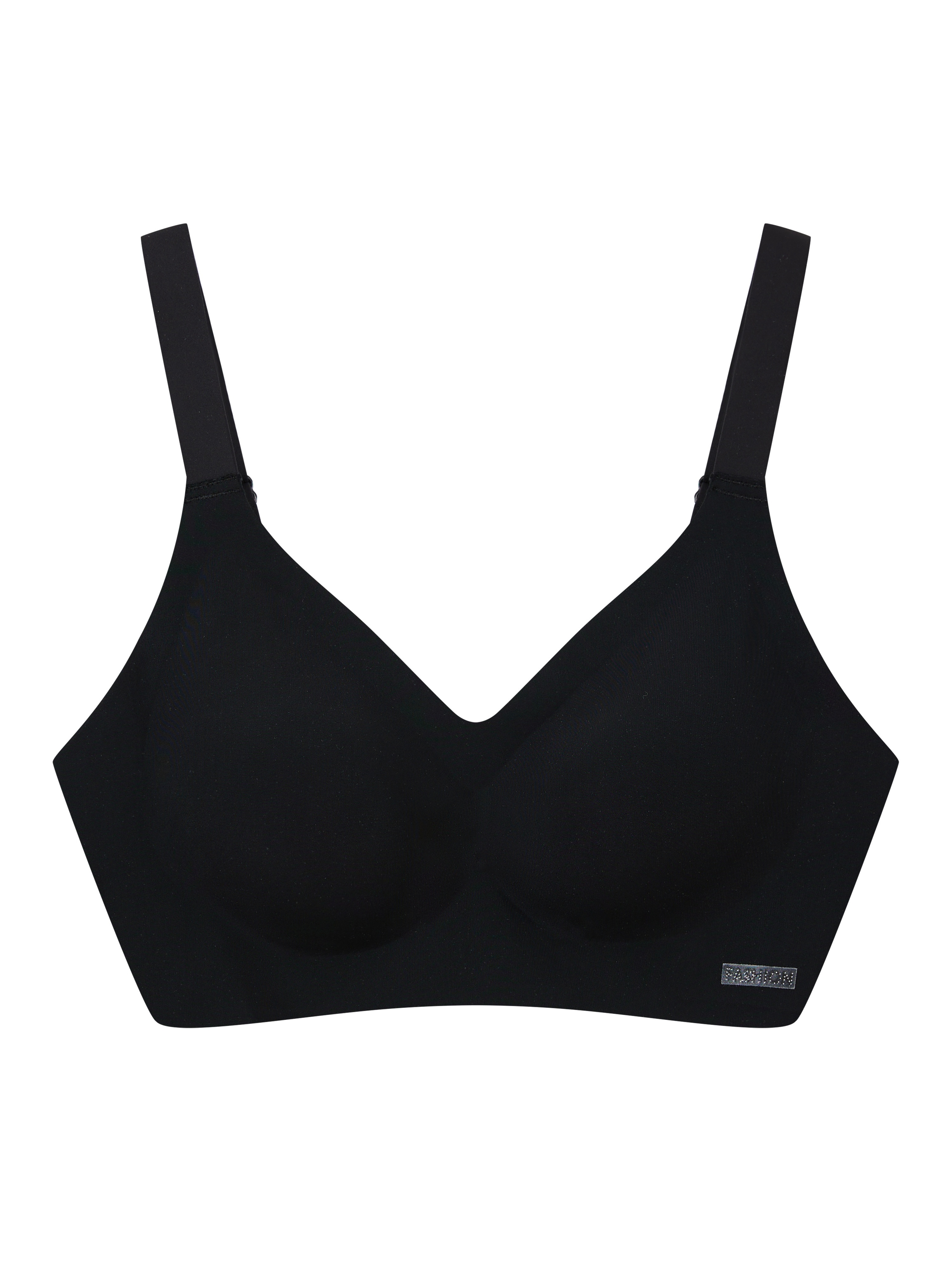 SANDYFU Boutique Women Front Zipper Seamless Mesh Sleep Bra,Removable Pads  Wirefree Ultra Confort Daily Bra (M(Fit 32A/B/C 34A/B), Black) at   Women's Clothing store