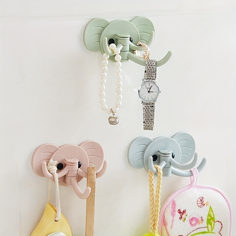 Creative Cute Elephant Tri hook Hanging Hook Wall Mounted - Temu