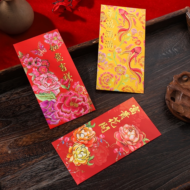 Cheers US 10Pcs /Bag Chinese New Year Red Envelopes Chinese Red