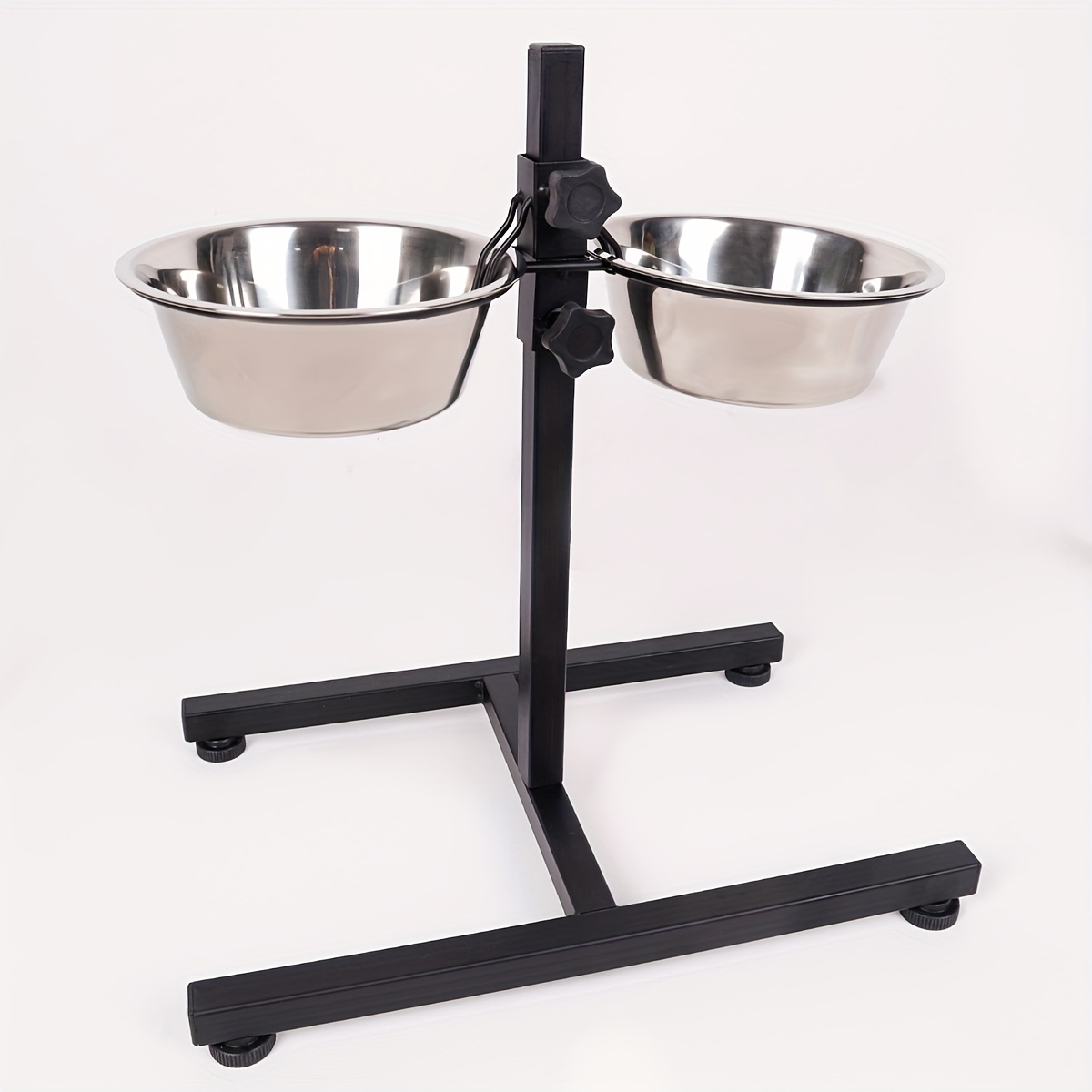 

Elevated Stainless Steel Dog Double Bowls With Stable Bracket, Height Adjustable Dog Feeder Stand With Food And Water Feeder Bowl