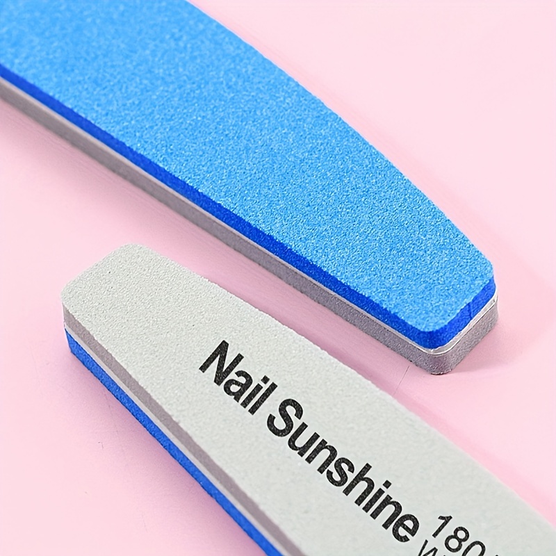 5pcs Double Sided Diamond Nail Buffer Block - Smooth and Shiny Nails