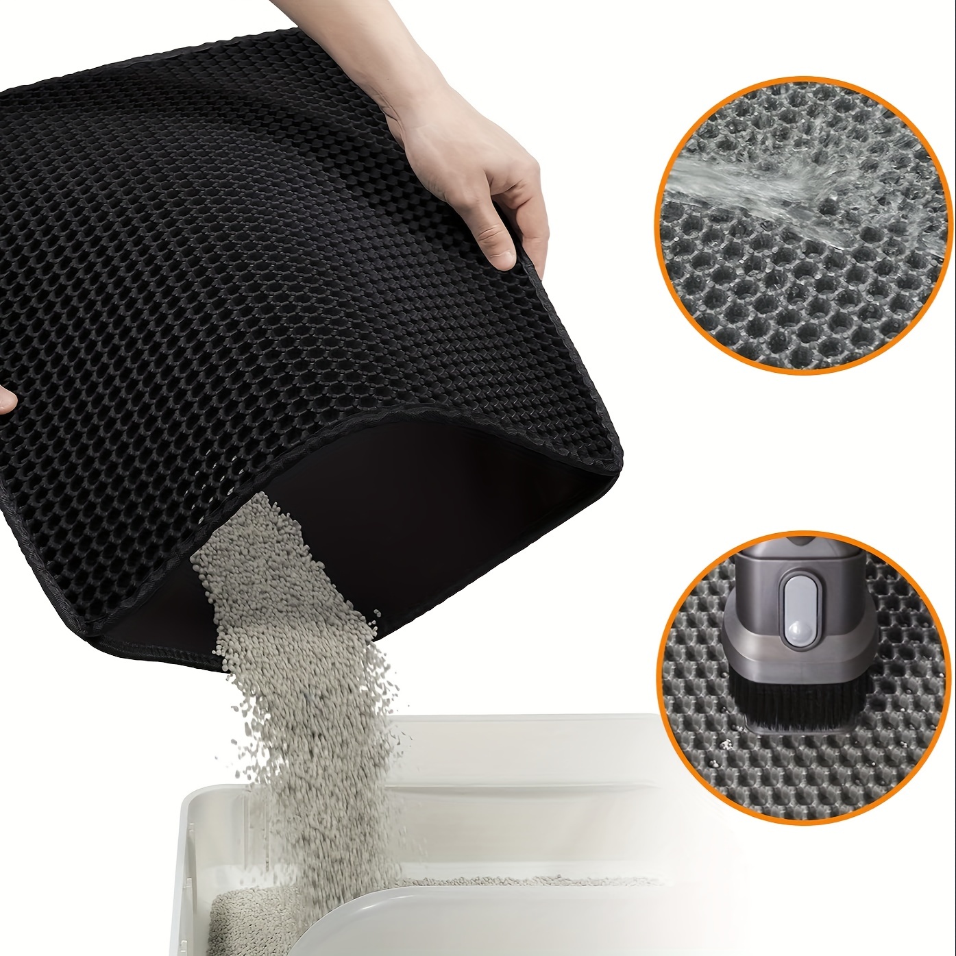 Double Layer Cat Litter Mat - Traps Litter And Prevents Tracking - Easy To  Clean And Durable - Temu