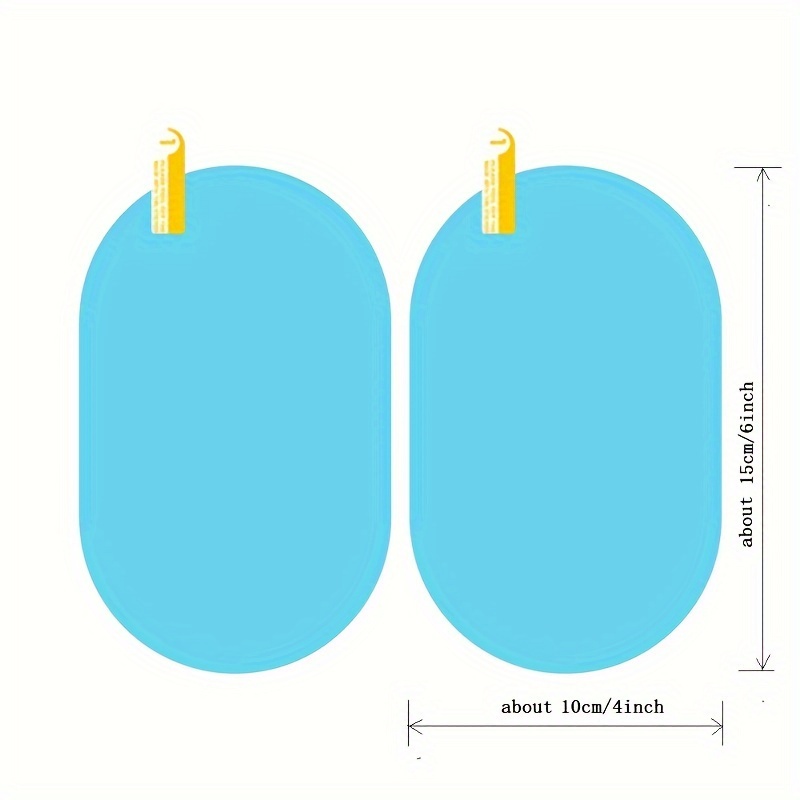 2 Stück Auto-Rückspiegel-Schutzfolie, Klare Schutzfolie,  Autofenster-Regenschutz, Wasserdichte Glasaufkleber
