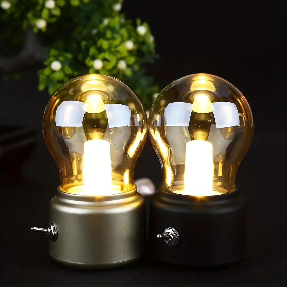 Lampe De Chevet Rtro Ampoule, Usb Rechargeable Led Lampe De Table Vintage  Lampes,5w