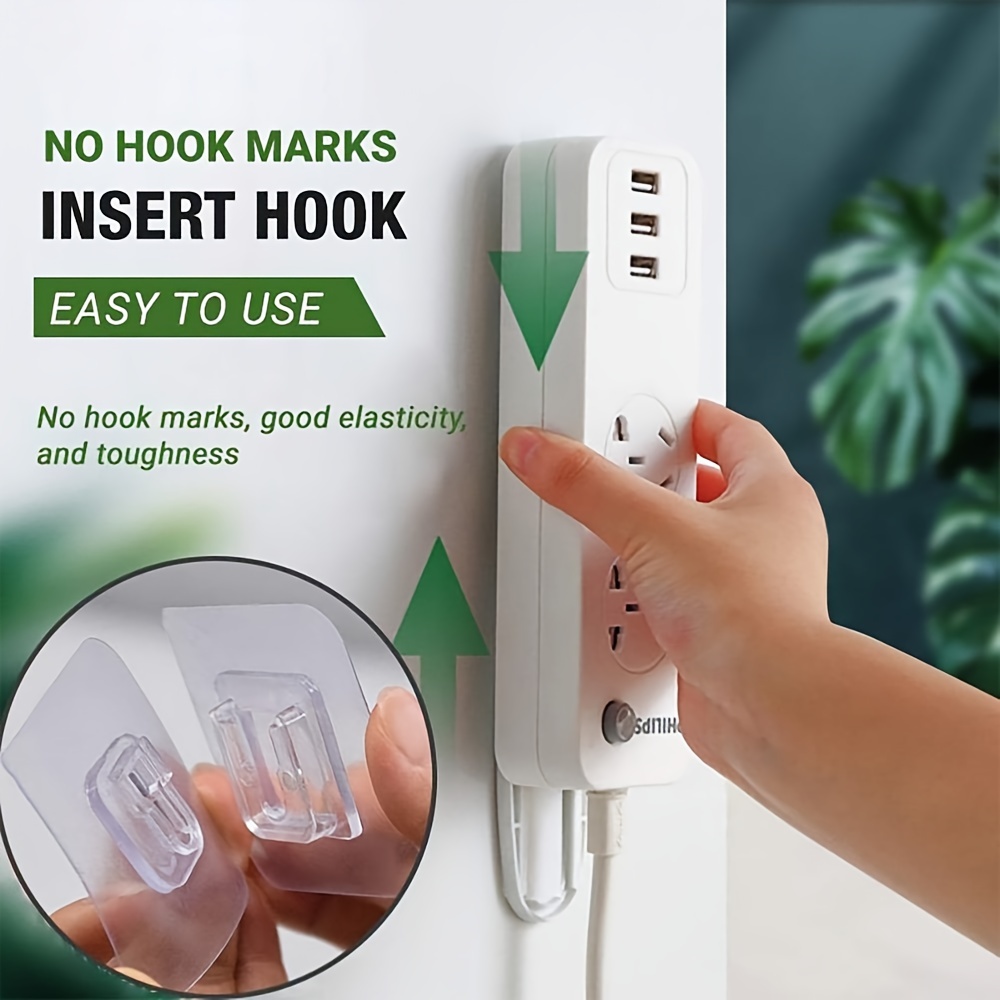 Brand: StickEase Type: Double Sided Adhesive Wall Hooks Specs: Heavy Duty,  Transparent, Multi Purpose Keywords: Bathroom, Kitchen, Self Adhesive Hooks  Key Points: Easy Installation, Damage Free Removal, Strong & Durable Main  Features